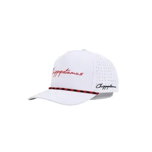 White Rope Hat - Chippopotamus Red