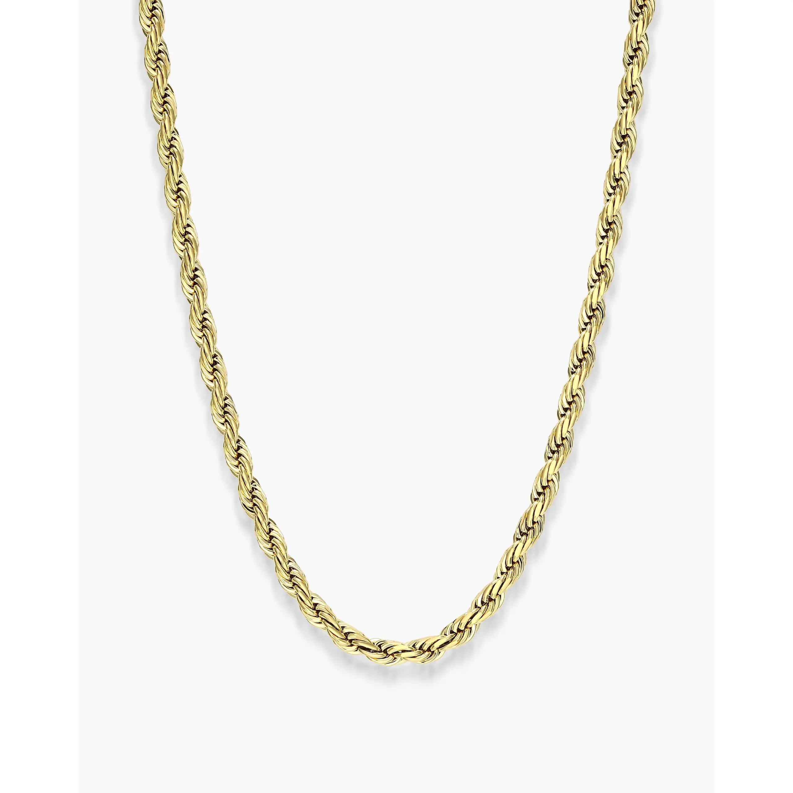 JAXXON Rope Chain 3mm - Gold - Waterproof - Box Clasp JAXXON Rope Chain 3mm - Gold - Waterproof - Box Clasp