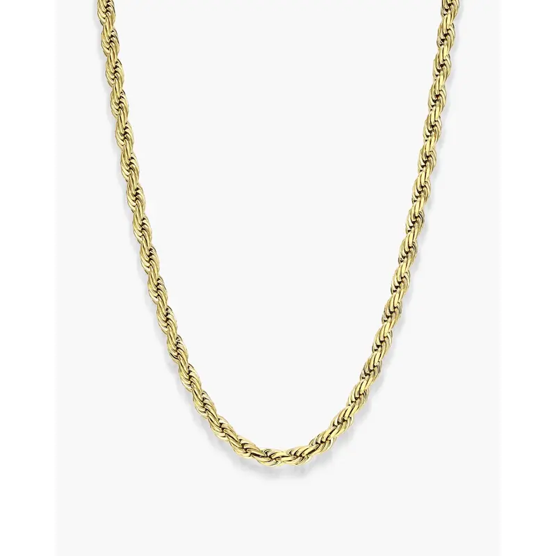 JAXXON Rope Chain 3mm - Gold - Waterproof - Box Clasp