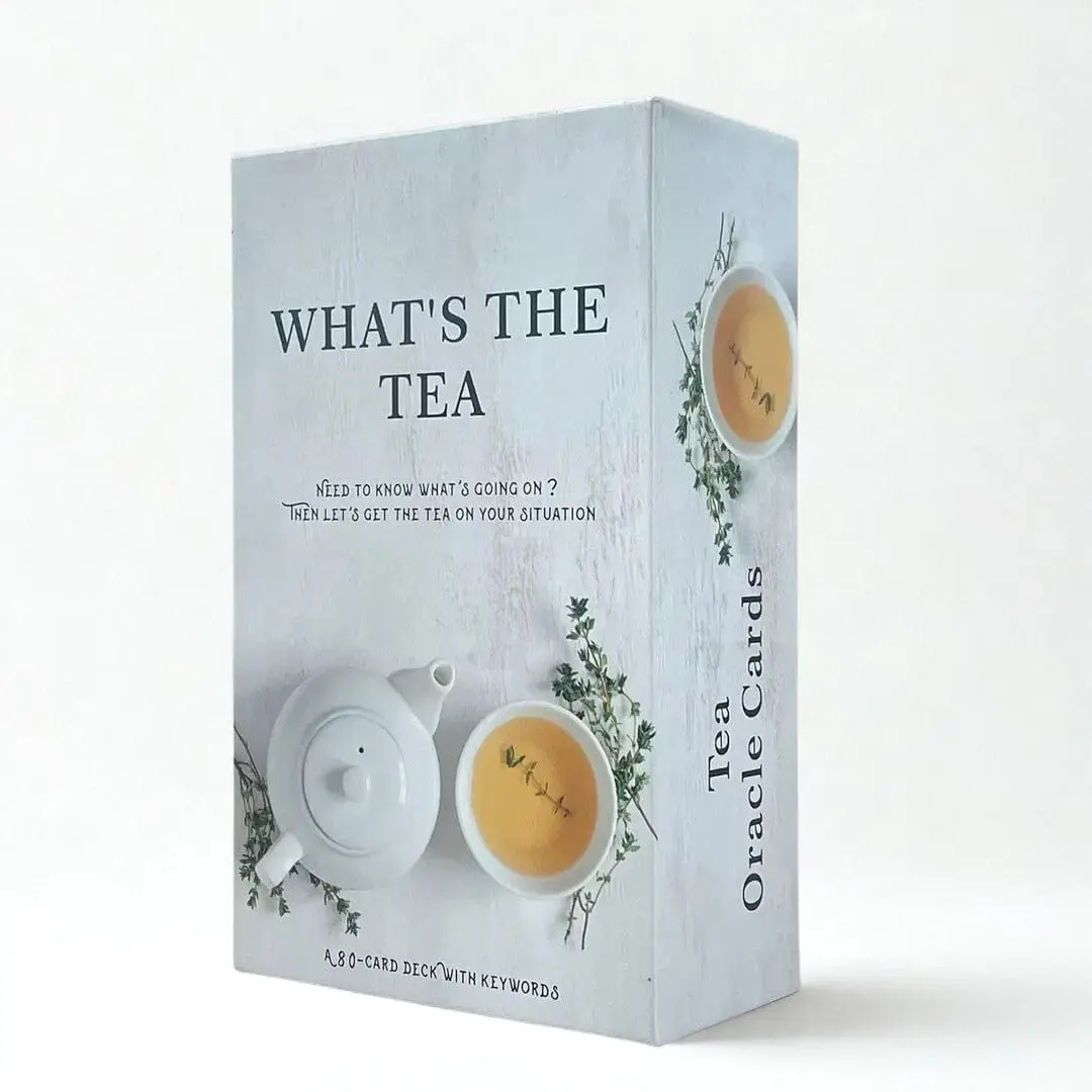 What's the Tea Oracle Deck – 80-Card Intuitive Guidance Cards for Relationships Self-Reflection Career & Personal Growth Beginner-Friendly Durable Cardstock