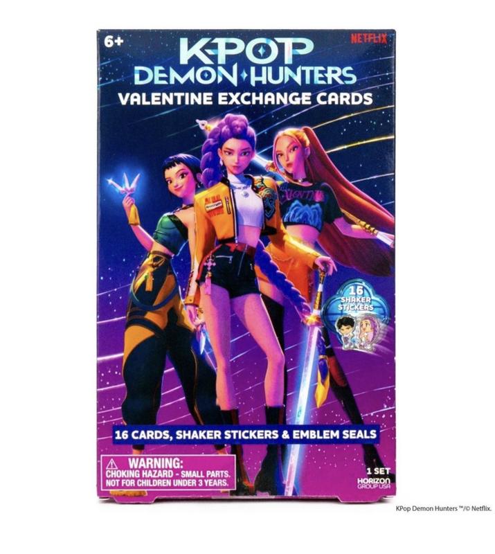 K-pop Demon Hunters Valentine Exchange Cards 16 ct - 2 Pack 32 Total Perfect for Themed Events & Valentine Exchanges
