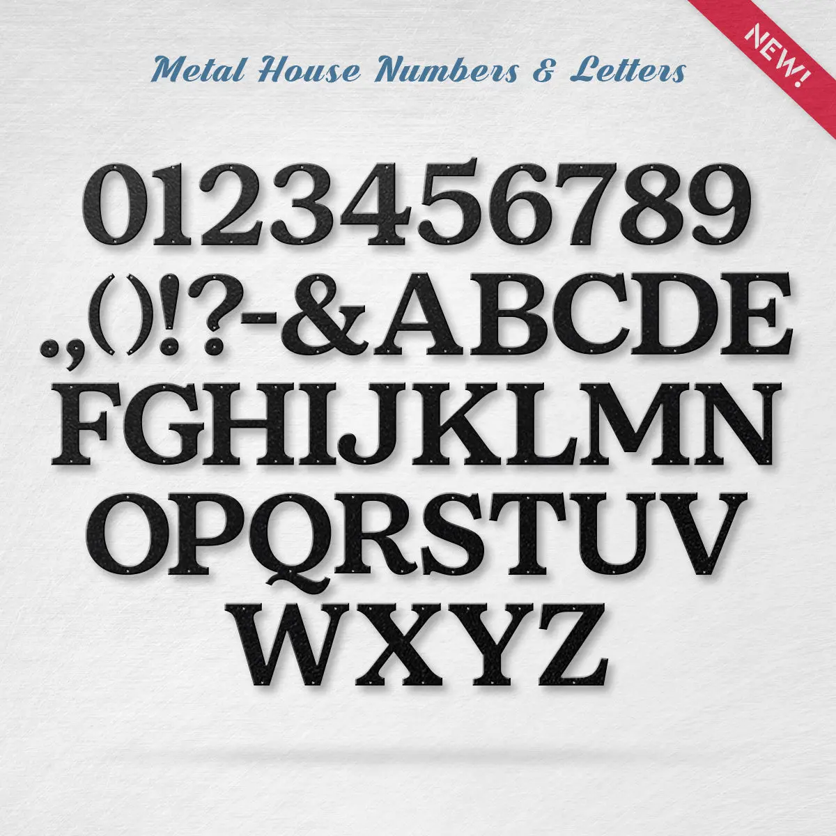 Metal House Numbers and Letters (12") – Individual Address Symbols and Characters for Home or Business