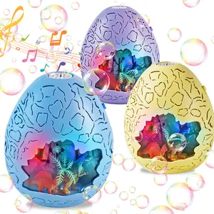 Dinosaur Bubble Machine Night Light Toy with Music for Kids