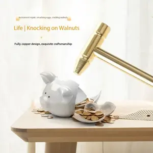 Multi-Functional Copper Hammer with Screwdriver, Mini Copper Hammer for Home Use, Six-In-One Copper Hammer with Socket Wrench