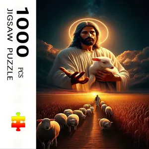 1000 Piece Large Paper Puzzle Set, Jesus Theme Unframed DIY Decoration, Family Interactive Educational Toy, Home Decor Craft Kit