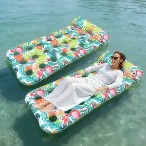 Summer Water Adult Inflatable Floating Lounger, Minimalist Design Pool Chair Float, Colorful Mood Booster, 3-In-1 Inflatable Pool Toy