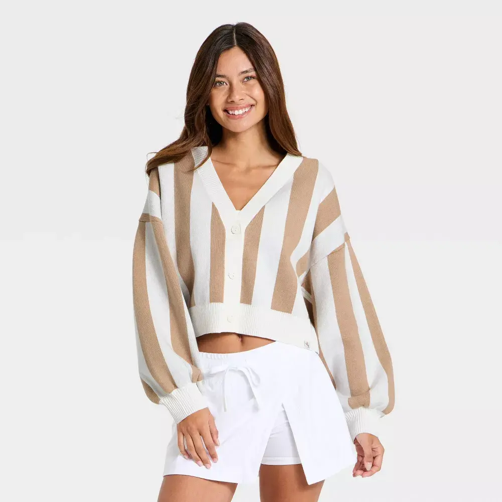 Women's Striped Western Cardigan - JoyLab
