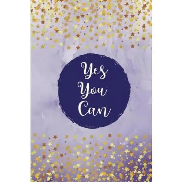 USED-Yes You Can: Purple/Gold Stars, 100 Lined Pages, Daily Notebook, Journal, Diary (6 x 9) by Joyful Journals (Paperback)