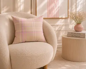 The Plaid Edit Cashmere Faux Suede Pillow