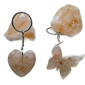 Himalayan Salt Heart/Butterfly Keychain for Calming and Balancing