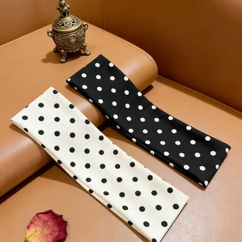 Women Girls Polka Dot Hairband Set, Casual Simple Fashionable Elastic Hair Accessories, All-Season Sport Hair Ties for Daily Wear, Head Bands, Cute Hair Accessories