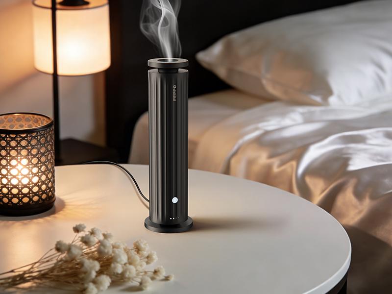 FEPPO Waterless Diffuser - Cold Air Waterless Essential Oil Diffuser Starter Kit with 5x20mL Hotel Scent Oils, Quiet Smart Scent Diffuser, 6 Intensity, Timer, 1000 Sq. Ft for Home, Office, Hotel, Yoga #Summervibes