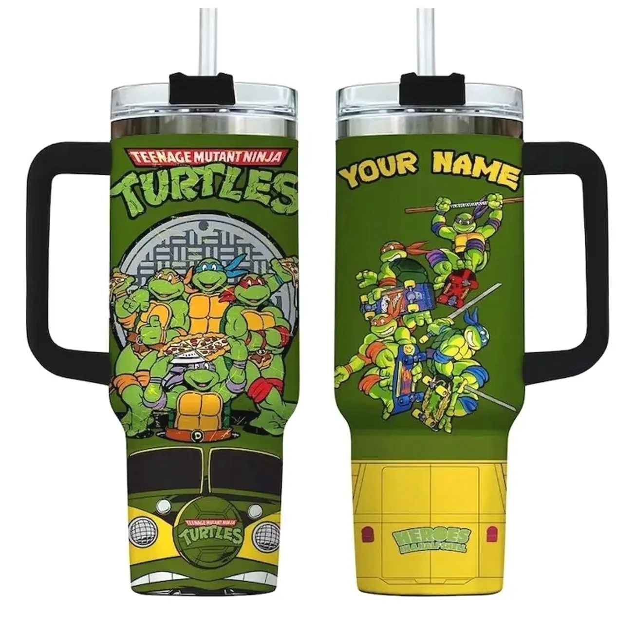 Clawed Hero Inspired 40oz Stainless Steel Handle Tumbler, Comic Superhero Travel Mug