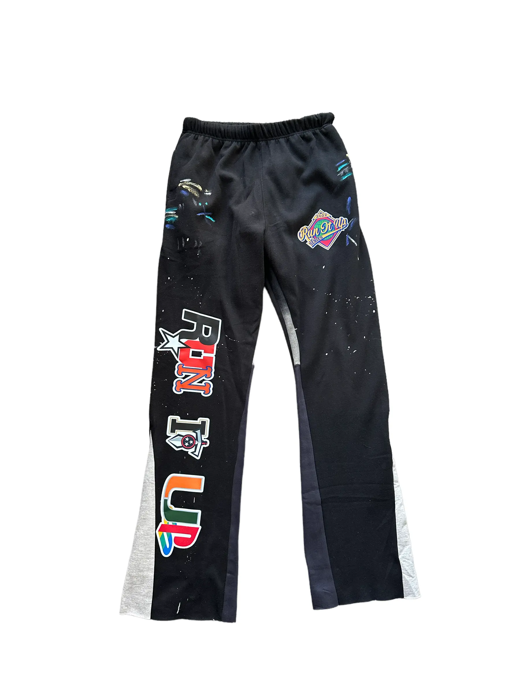 Black Run It Up Flare Sweatpants