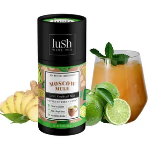 Lush Moscow Mule Mix - Makes 8+ Servings Organic Slushies, Drinks, Mocktails Natural Fruity Drinks Dairy Free