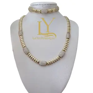 LaYaiBoutique #1393 Necklace and bracelet 14k gold plated HIGH QUALITY.