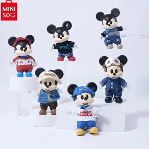 MINISO Disney Mickey OOTD Plush Vinyl Keychain Blind Box CPSC 2026 Certified Lead-Free BPA-Free Cute Cartoon Mickey Dress-up Bag Charm Pendant Collectible Toy Gift for Kids Teens Collectors figurine