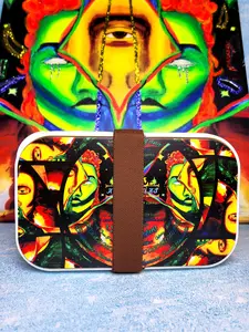 Fractal Self Bento Lunch Box | Vibrant Abstract Pattern