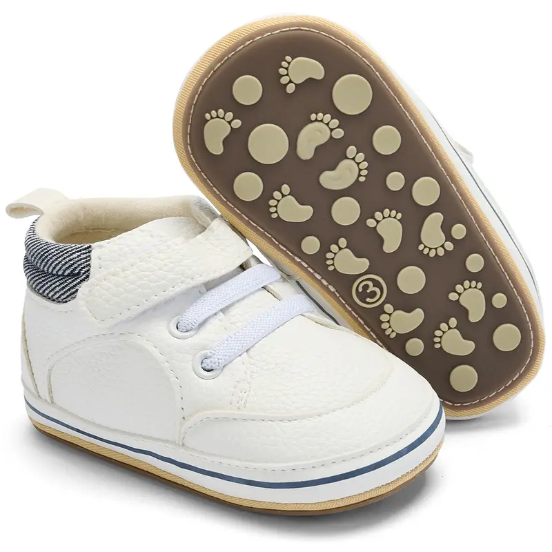 Unisex Baby Sneakers - Low Top Soft Soled Crib Shoes, Lightweight Comfy Warm Kids Shoes for Newborns & First Walkers (0-18M, 12-18 Months, 0,1,1.5 Years Old), Essential Baby Items