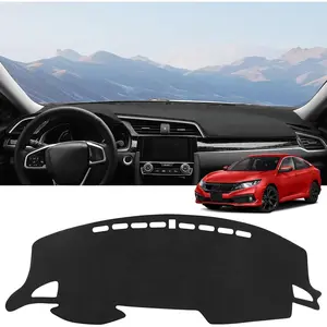 Dash Cover for Honda Civic 2016 2017 2018 2019 2020 2021 Accessories Flannel Dashboard Cover 10th gen Civic Dash Mat Center Console Cover Sunshield Protector Pad