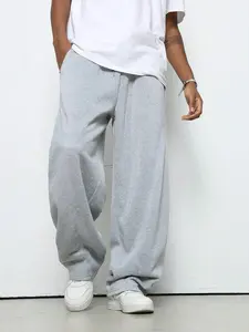 Men's Street Style Ultra-Loose Fit Sports Pants, High-Waist Crescent Fashion Joggers, College Sportswear, Trendy Design