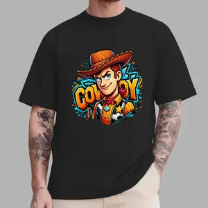 Cowboy Graphic T-Shirt - Streetwear Outfit Idea USA