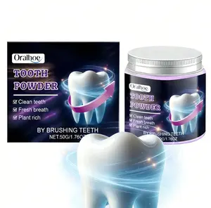 Purple Teeth Whitening Powder withHydroxyapatite for Stain Removal & ColorCorrection 50g Toothpaste Booster for EnhancedOral Hygiene
