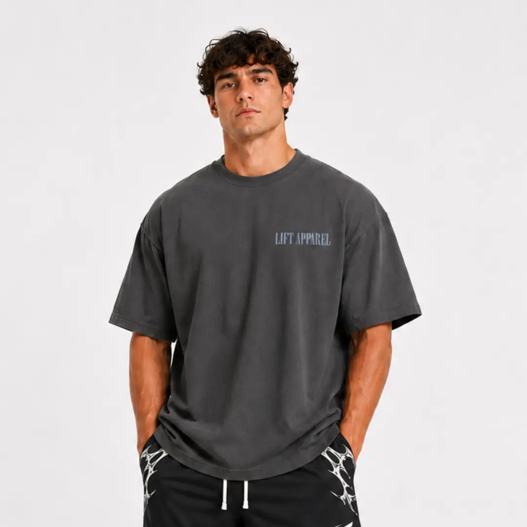 Men's Short-Sleeve Oversized Consistency Club Sports T-Shirt - Gym Workout & Streetwear Top