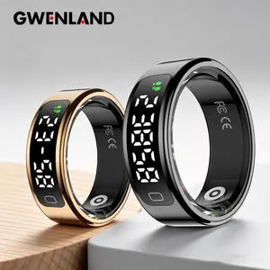 Gwenland New Smart Ring, Multiple Exercise Modes, Calorie Counting, Pedometer, Time Display, Photo Control, Waterproof, Great Gift, Fitness Tracker