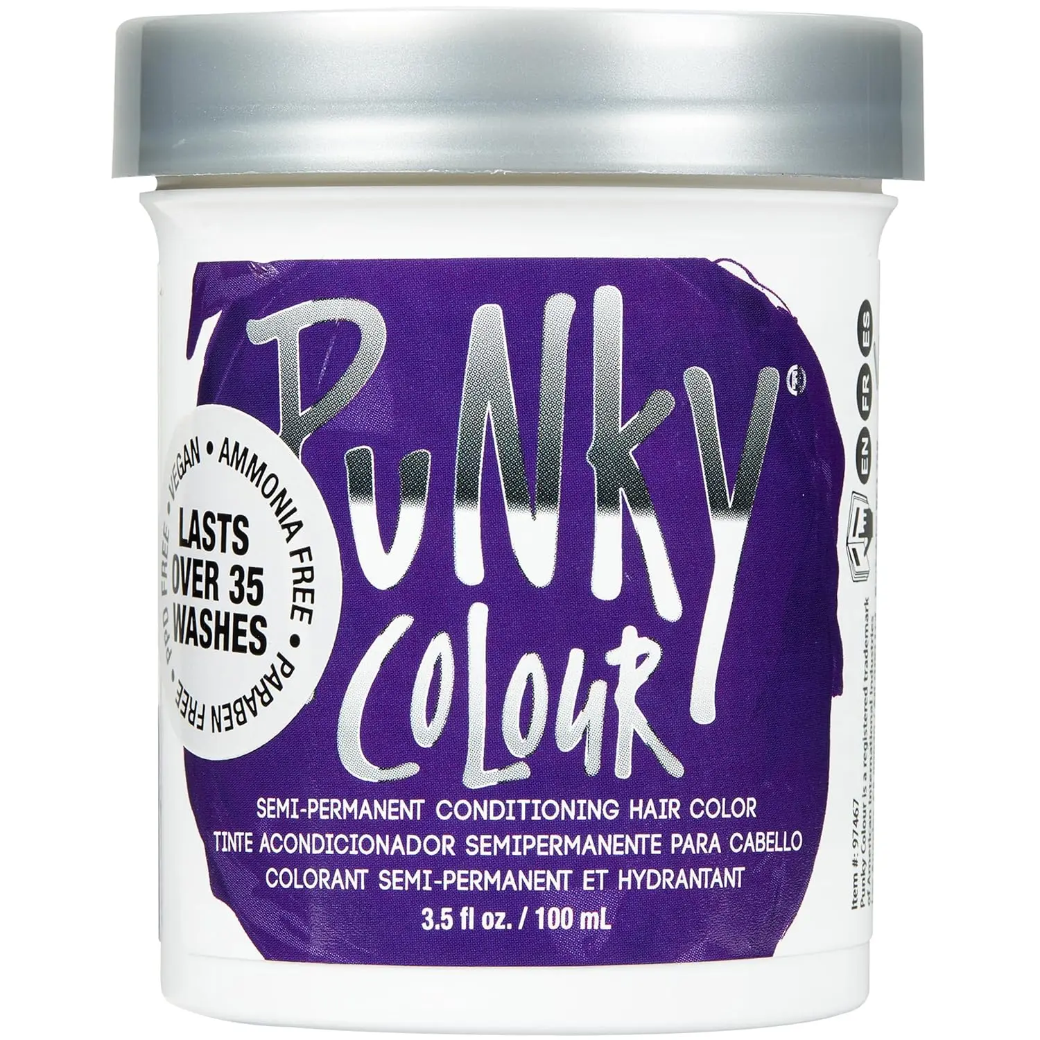 Punky Plum Semi Permanent Hair Color - Vegan & Cruelty-Free Conditioning Hair Dye, Lasts Up to 35 Washes, 3.5 fl oz