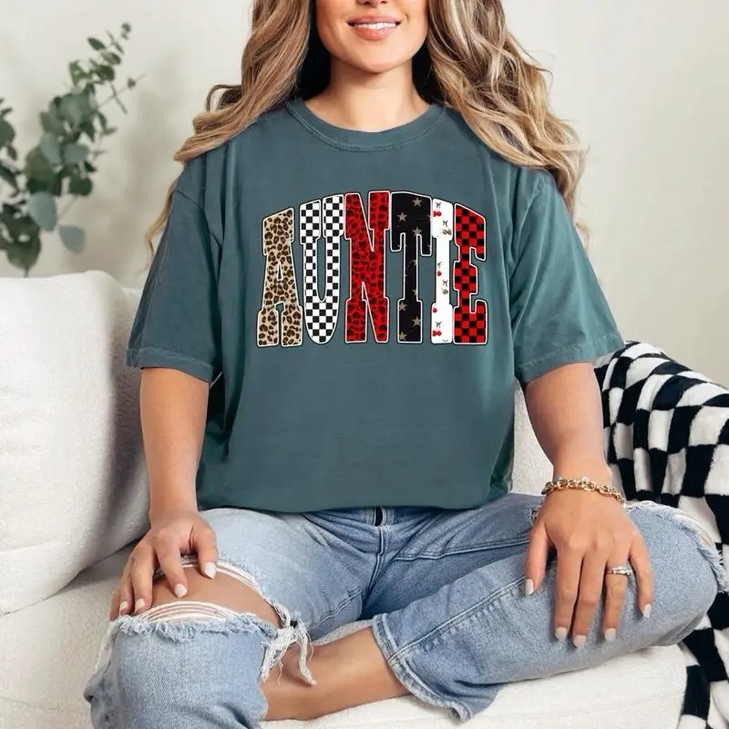Auntie Modern T-shirt or Long sleeve on Comfort Colors Summer Everyday Style Shirtsleeve love casual comfortable super soft relaxed fit unisex Sizing womenswear Streetwear  vintage Crewneck Printed Loose Graphic Top