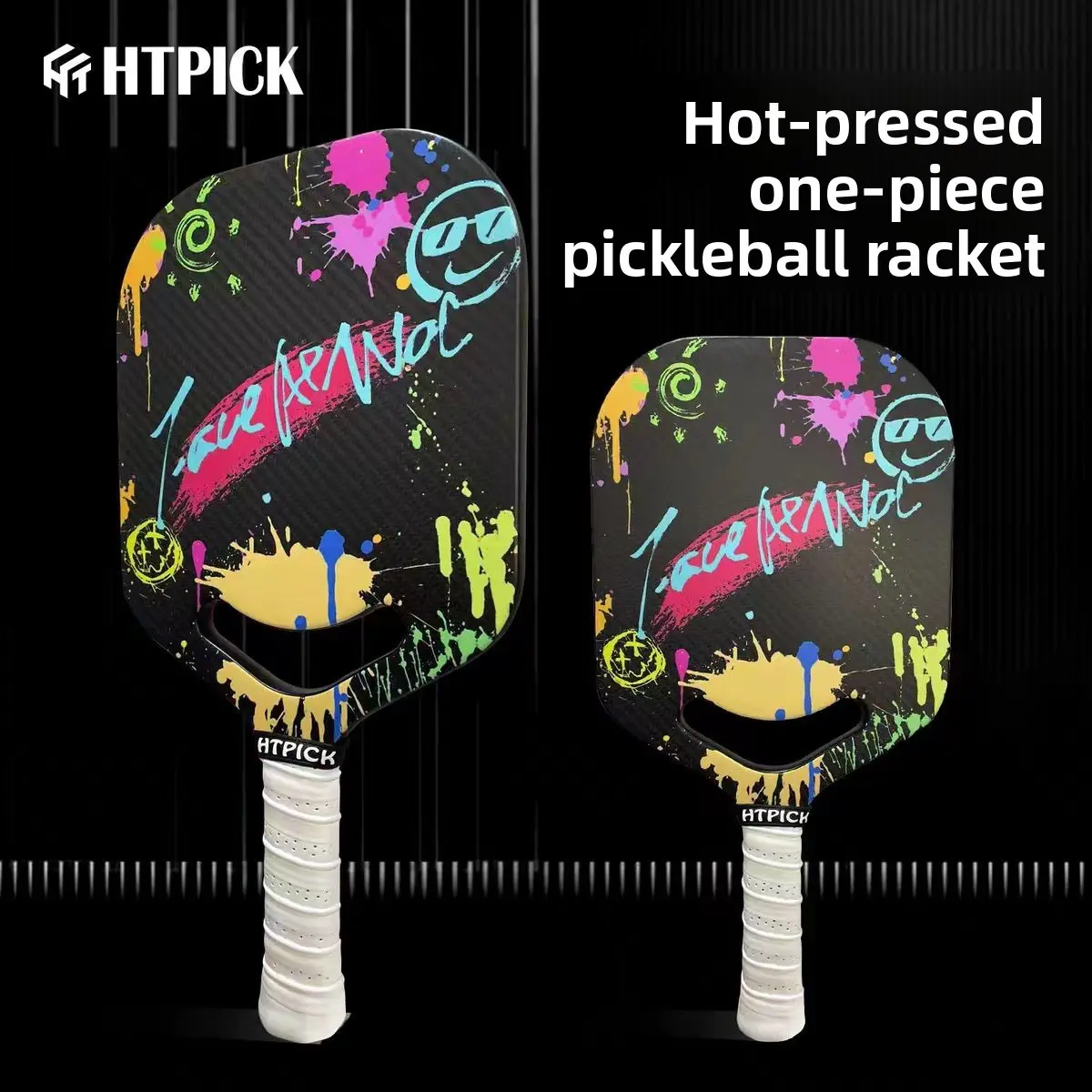 One Piece Chunky 3K Carbon Fiber One Piece Hot Pressed Frameless Pickleball Paddle - Training and Competition Use