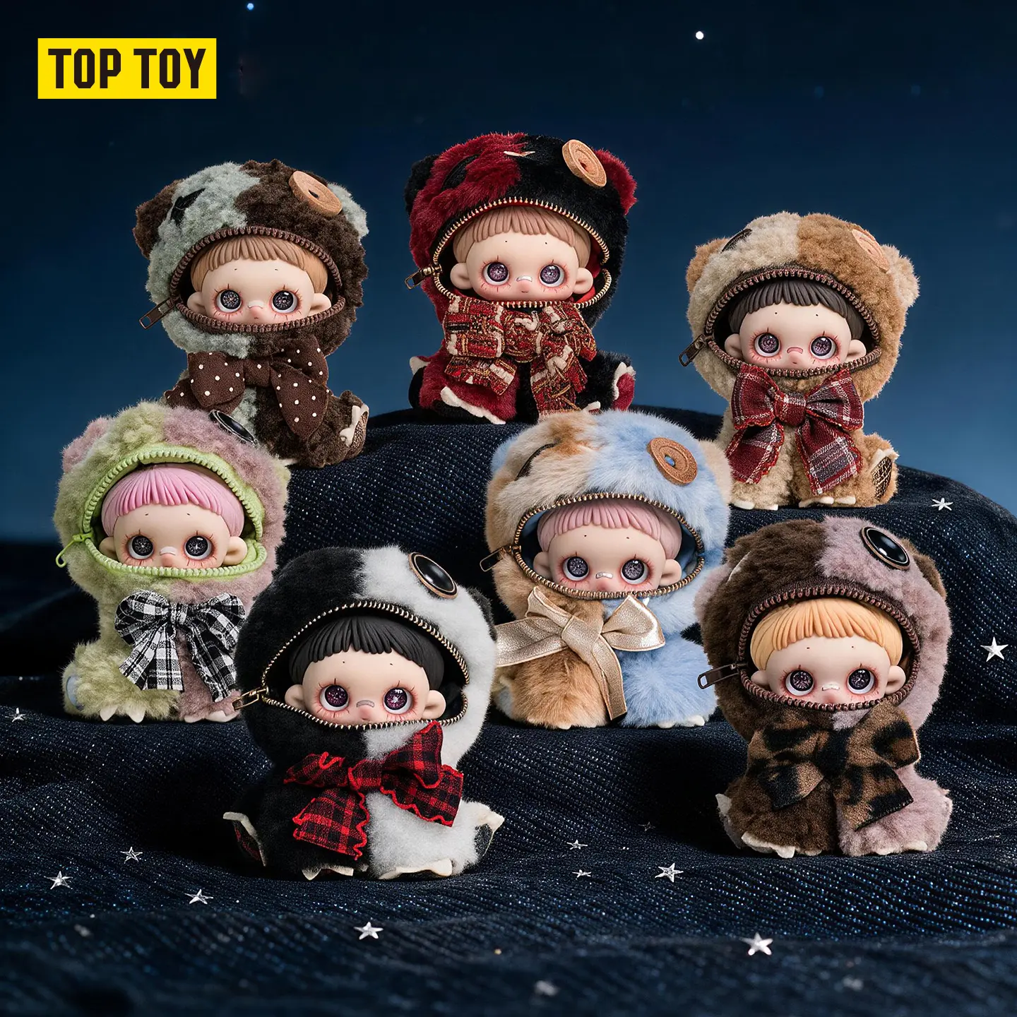 TOPTOY MayMei Glutton Bear Series Plush Blind Box, Adorable Soft Plush Doll Ornament, Cute Collectible Toy, Sweet Birthday Surprise Gift For Girls And Plush Toy Lovers Back-to-School Gifts