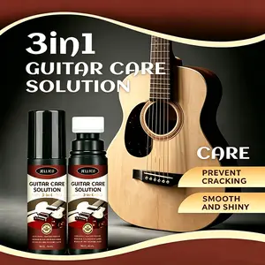 3-in-1 guitar care solution, string cleaner, instrument fingerboard maintenance oil