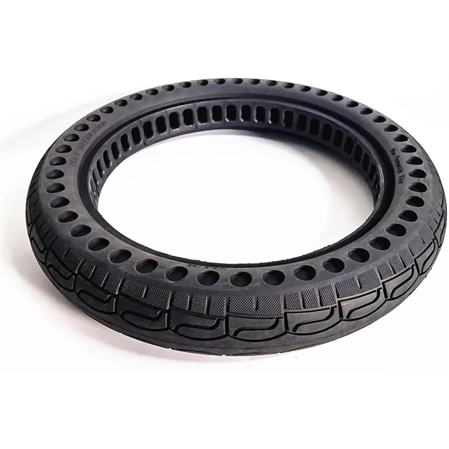 Bicycle Solid Tire 14x2.125, Rubber Honeycomb Tubeless Tire, 14 Inch Explosion-Proof Anti-Puncture Solid Tires, for Electric Bike