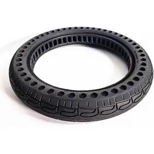 Bicycle Solid Tire 14x2.125, Rubber Honeycomb Tubeless Tire, 14 Inch Explosion-Proof Anti-Puncture Solid Tires, for Electric Bike