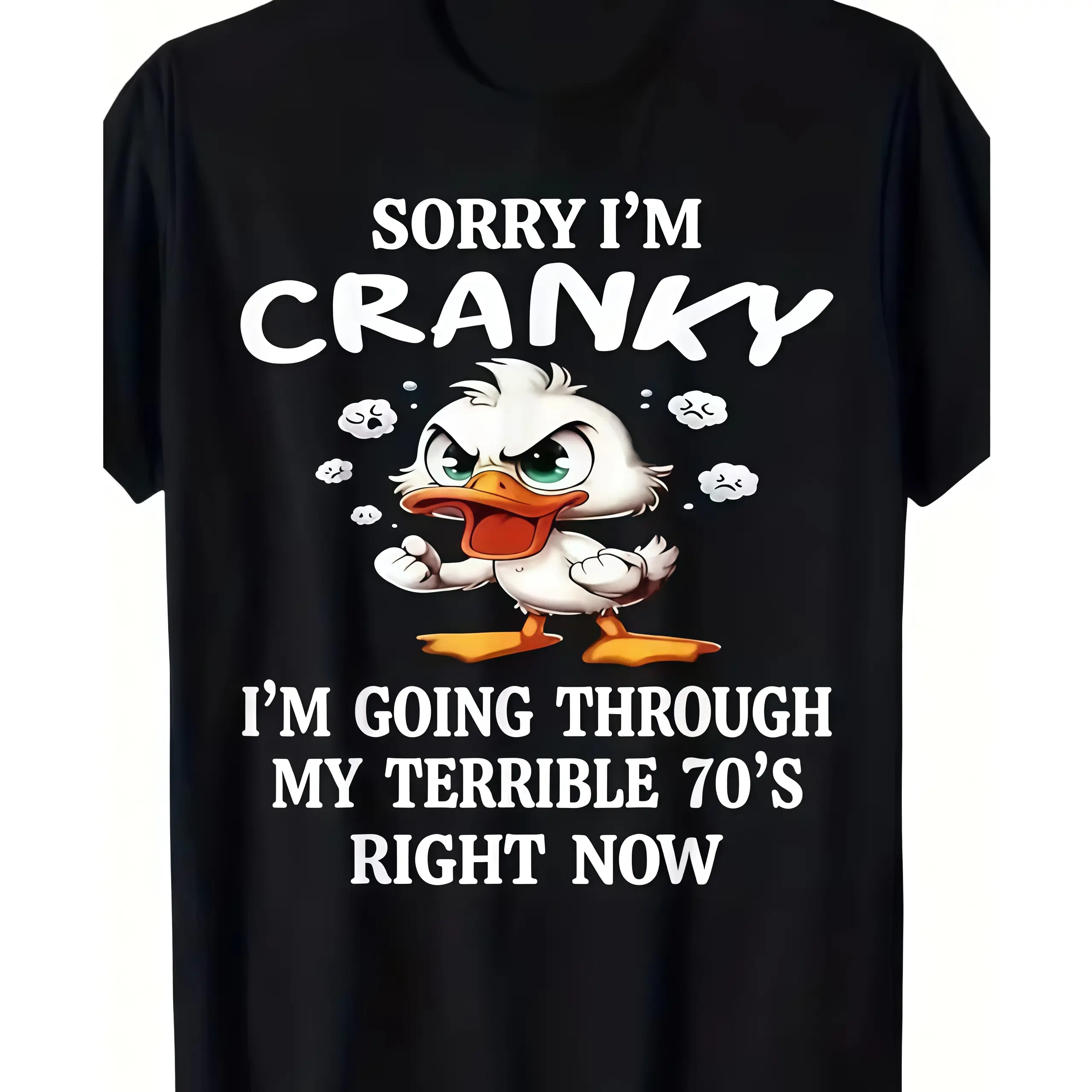 Unisex Funny 70s Duck Graphic T-Shirt, Retro Crew Neck Style, Ideal Valentine’s Day Gift For Him & Her