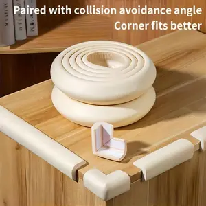 [Anti-scratch household cover] Durable rubber corner protector | Prevents scratches, keeps furniture in place | 78.74 Inch soft guard for tables and walls