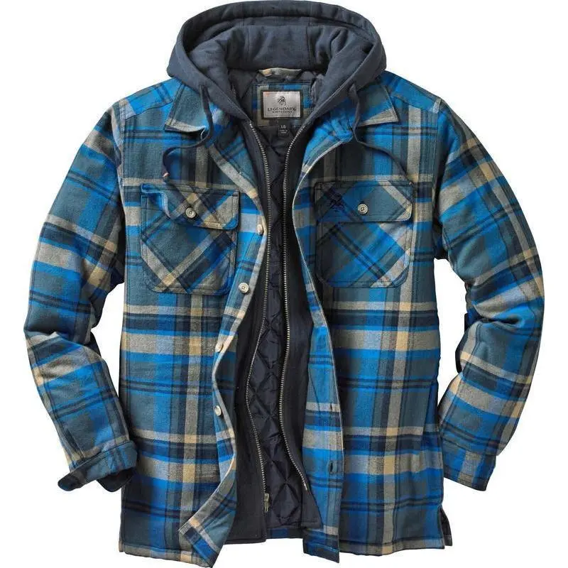 Legendary Whitetails Men's Maplewood Hooded Flannel Shirt Jacket Long Sleeve Legendary Whitetails Men's Maplewood Hooded Flannel Shirt Jacket Long Sleeve