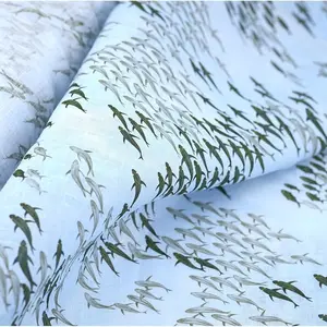 Floral Print Linen Fabric Sold by Meter, Beautiful Floral Pattern for Dresses, Indoor Decoration & Handicrafts, High-Quality Material