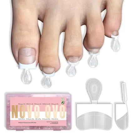 Half Cover Toe Nail Tips White French Tip