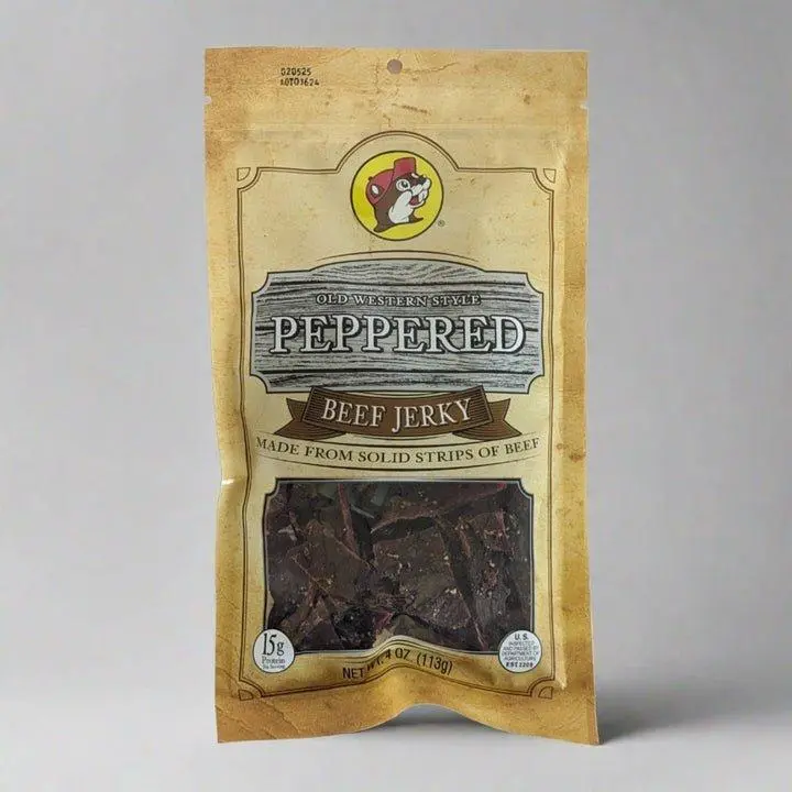 Buc-ee's Old Western Peppered Beef Jerky - Hill Country Style Premium Dried Snack, Natural Flavor, Spicy Pepper Seasoning, Perfect Texture, 15g High Protein, Low Carb, Ideal for Adults Camping, Outdoor Activities, On-the-Go Snacking, Solid Cupboard Staple