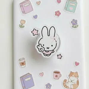 Cute Bunny MagSafe Phone Grip, Kawaii Rabbit Phone Holder, Pastel Aesthetic Phone Stand, Magnetic Phone Grip, Cute Animal Gift