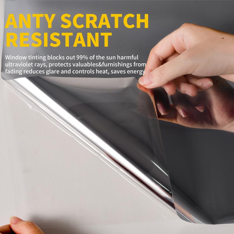 1 Roll 19.69 in × 118.11 in Uncut Black Car Window Tint Film, 35% VLT, Adhesive-Free UV & Heat Insulation Film, Suitable for Front & Rear Windshield, Windows, and Sunroofs – Perfect for SUVs, Sedans, and Glass Doors, Easy to Install & Reusable