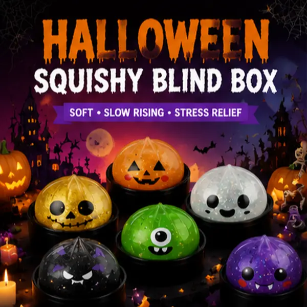 2026 Exclusive Special Halloween Edition Bun Squishy Toy,Dumpling Squeeze Toy with Steamer Box,Cute Collectible Blind Box Sensory Toy,Perfect Gift for Kids & Adults,Ideal for All Festivals & Holidays