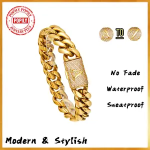 Gold Letter Cuban Bracelet: Street-Style Hip-Hop Energy with Punk Edge, Ideal for Parties or Stylish Looks