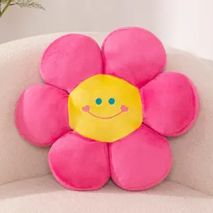 Sunflower Expression Cushion Soft Comfortable Fun Practical 35cm x 35cm Vibrant Colors Pink Green Red Dark Pink Yellow Blue