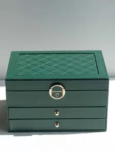 Elegant 3-Layer Jewelry Box Organizer, Jewelry Drawer Organizers, High-End Earring Necklace Ring Watch Storage Case, Stylish Accessory Holder for Jewels
