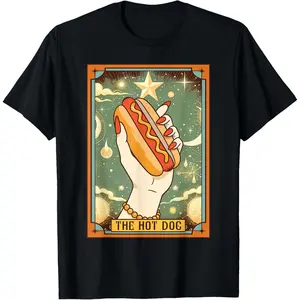Hot Dog Bun Lover Foodie Food Lover The Hot Dog Tarot Card T-Shirt