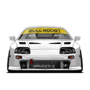 Bull Boost Vinyl Window Banner - Modern